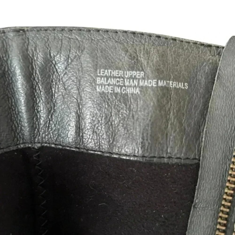 BORN Leather Riding Boots Tall Knee High Equestrian Buckle Black Size 6.5 EU37 - Picture 12 of 16